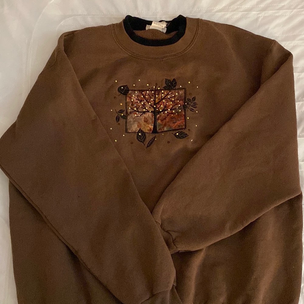 top stitch vintage crew neck